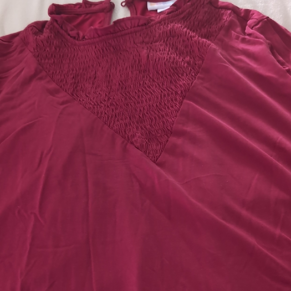 LuLaRoe Red Blouse- Clara